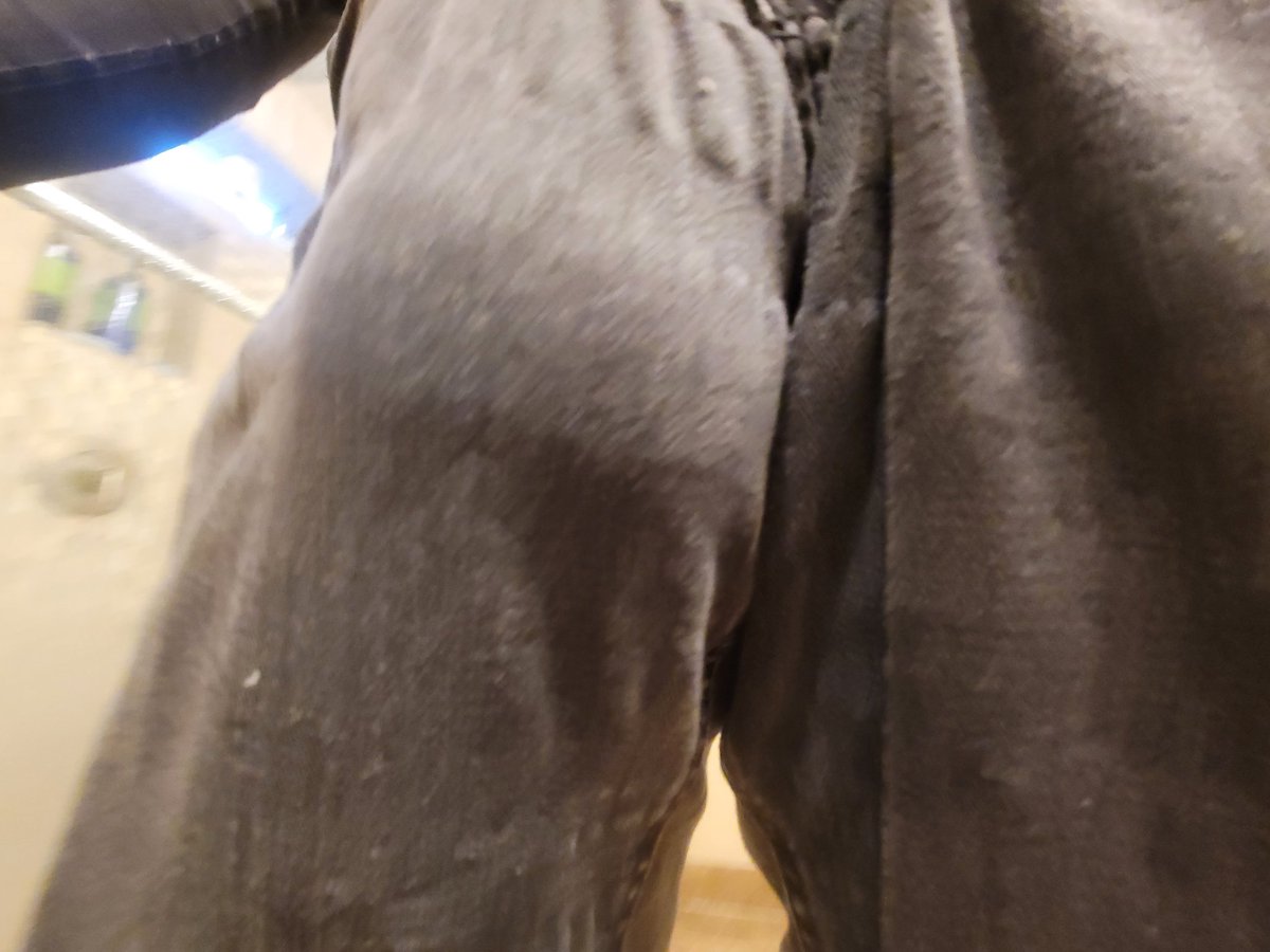 SlightlyLesSane's tweet photo. Time to stuff away the au natrale. 

I think I gave my pants stretch marks...

#bulge #thong #bigdick #bullballs https://t.co/iO8Gz77QdE