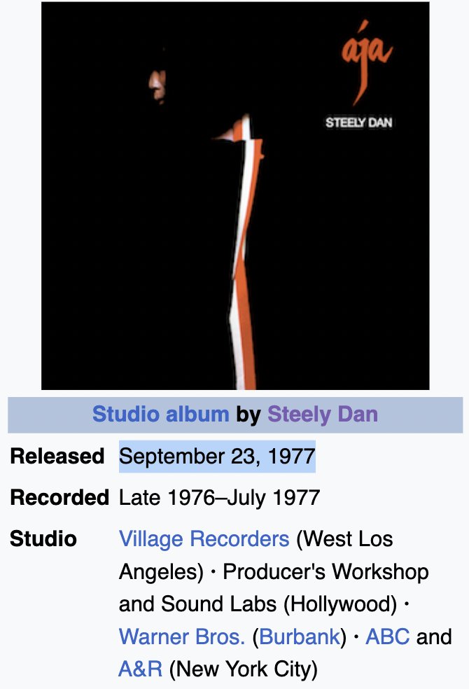 baddantakes's tweet image. Happy Aja Day to those who celebrate