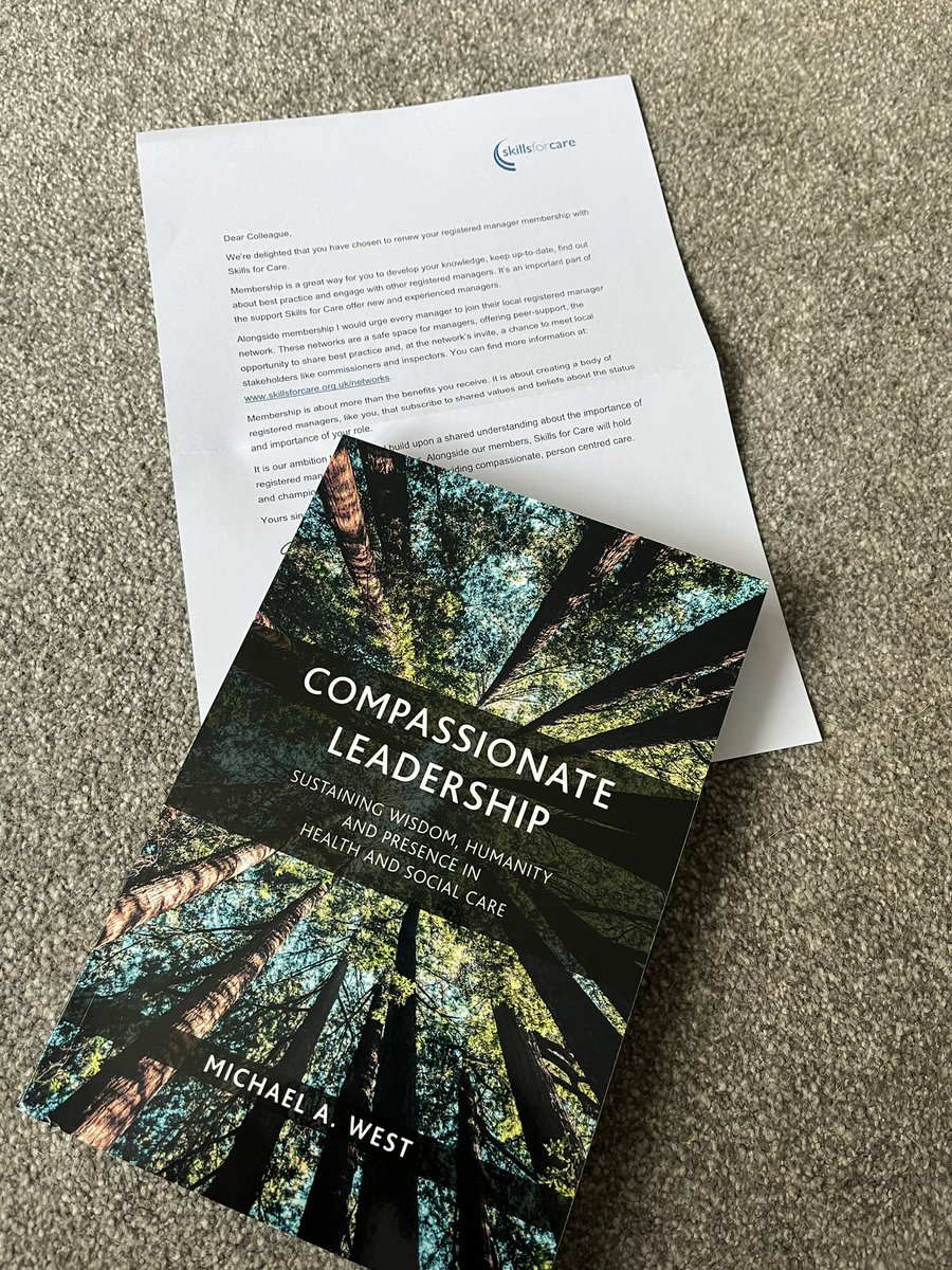 Thank you @skillsforcare for this amazing book that arrived in the post today.  Time to put the kettle on and start reading.  #StokeRMN #CompassionateLeadership #RegisteredManager #Membership