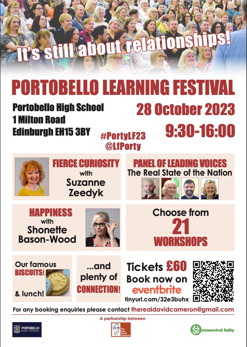 Ruth McKay (@ruthsmckay) on Twitter photo Join us for a fabulous day of thought-provoking, life-affirming, joy-creating learning! Tickets on sale now! Please RT with abandon!
#PortyLF23
#ItsStillAboutRelationships
@LfPorty <a href="/realdcameron/">David Cameron💜</a> <a href="/suzannezeedyk/">Suzanne Zeedyk</a> <a href="/connectedbaby/">connected baby</a> Join us for a fabulous day of thought-provoking, life-affirming, joy-creating learning! Tickets on sale now! Please RT with abandon!
#PortyLF23
#ItsStillAboutRelationships
@LfPorty <a href="/realdcameron/">David Cameron💜</a> <a href="/suzannezeedyk/">Suzanne Zeedyk</a> <a href="/connectedbaby/">connected baby</a>