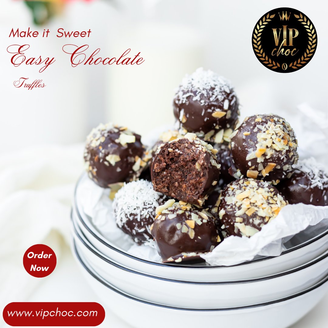 Indulge in pure bliss with our 'Make it Sweet: Easy Chocolate Truffles' recipe! 🍫✨ These velvety, homemade truffles are a chocolate lover's dream come true. #ChocolateTruffles #SweetTreats #HomemadeDelights