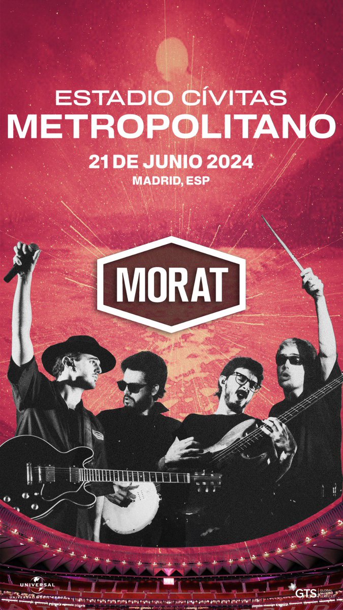 MoratBanda's tweet image. Preventa 
• 02 de Octubre • 
santandersmusic.com
Venta General 
• 07 de octubre en ticketmaster.es