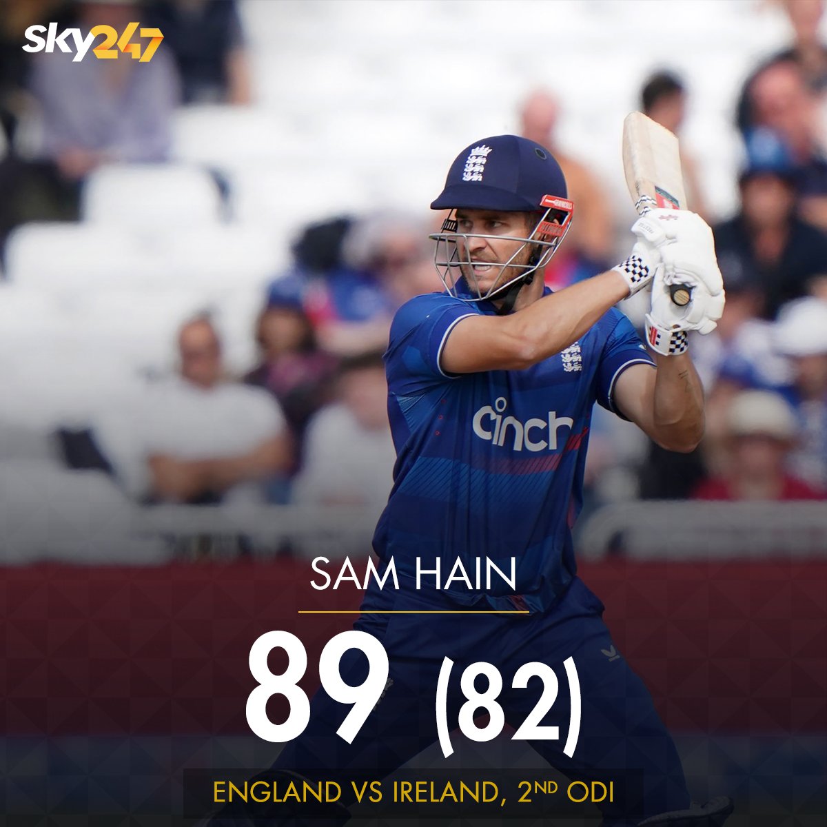officialsky247's tweet image. Sam Hain made a notable debut in the second ODI against Ireland.

#SamHain #EnglandCricket #ENGvsIRE #ODI #Cricket #SKY247