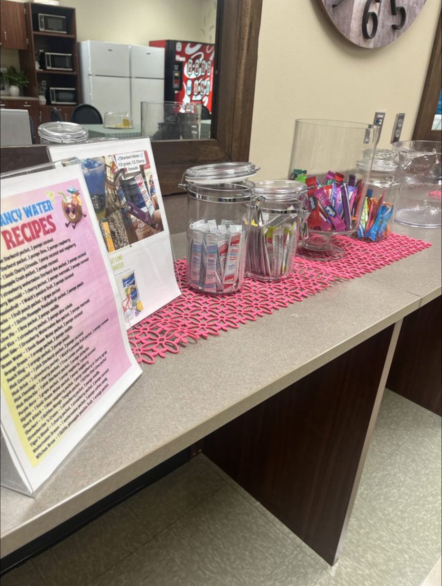 The @TISDCES admin team gave us fancy water for a fun Friday treat! #greatestschoolonearth