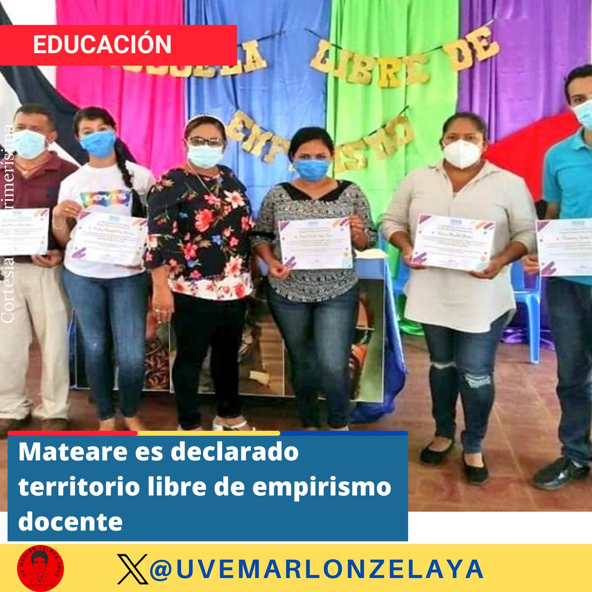 Mateare es declarado territorio libre de empirismo docente
#SomosUNAN
#PatriaBenditayLibre
#TropaSandinista