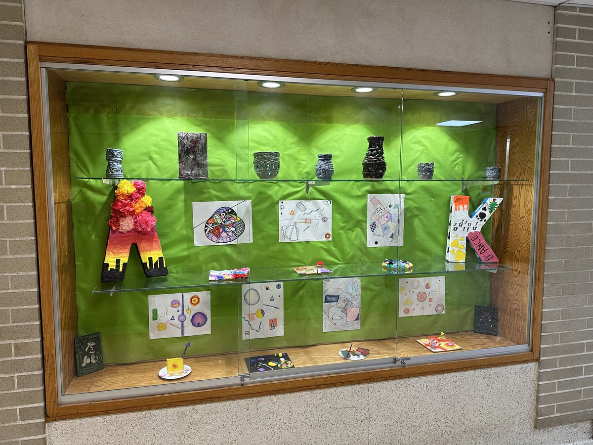 New display case showcasing current and past student artwork! <a href="/CBUnamiMS/">Unami Middle School</a>
