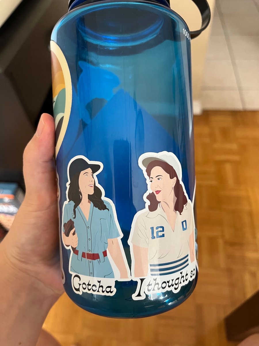 New water bottle stickers! #ALOTO #SaveALOTO #rockfordpeaches #ALeagueOfTheirOwn #aagpbl #abbijacobson #darcycarden #carsonshaw #gretagill