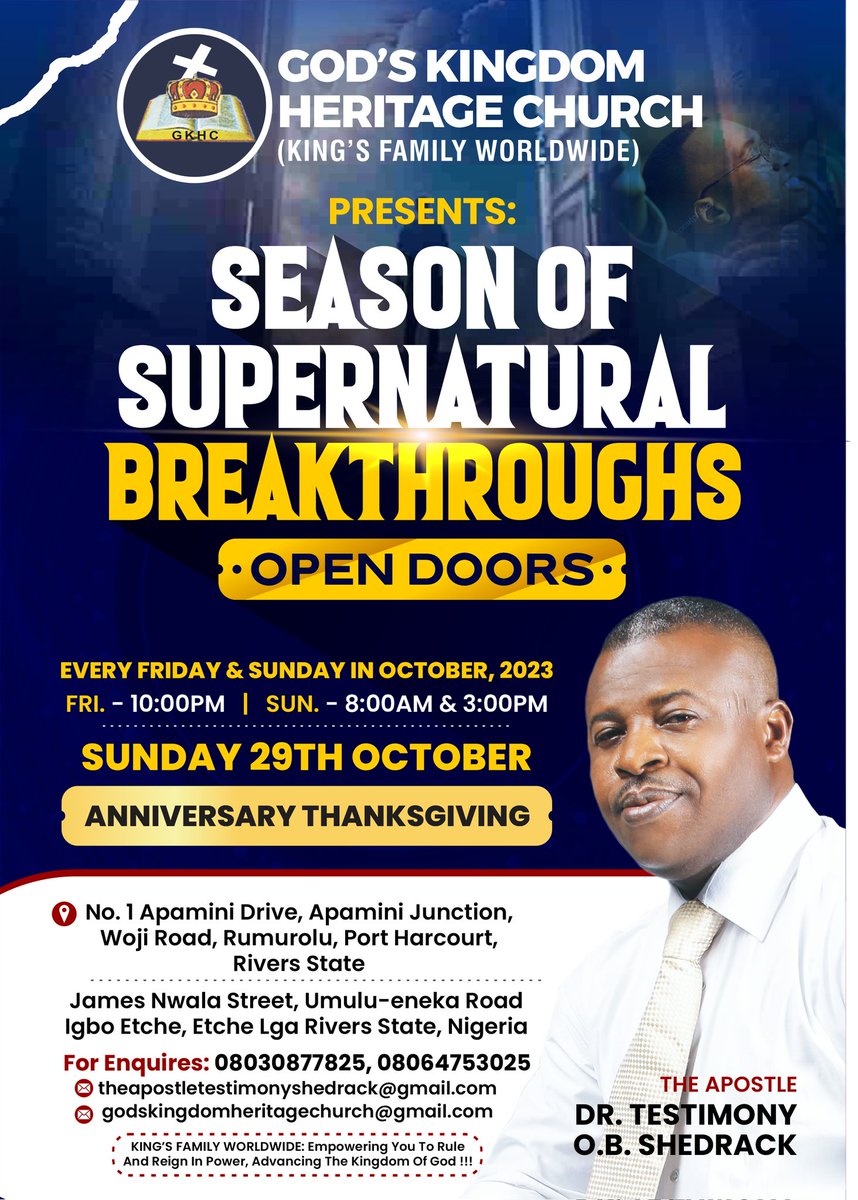 PLEASE SAVE THE DATE, PRAY 🙏 AND PLAN TO ATTEND