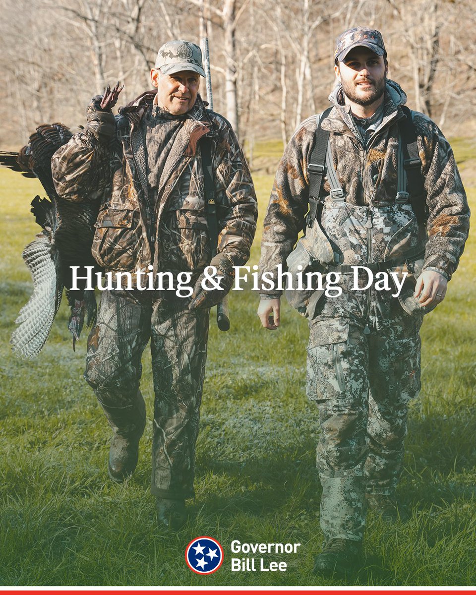 GovBillLee's tweet image. On National Hunting &amp;amp; Fishing Day, we thank the many hunters &amp;amp; anglers who invest in Tennessee&apos;s conservation through @TNwildlife &amp;amp; drive our economy while enjoying our woods &amp;amp; waters.