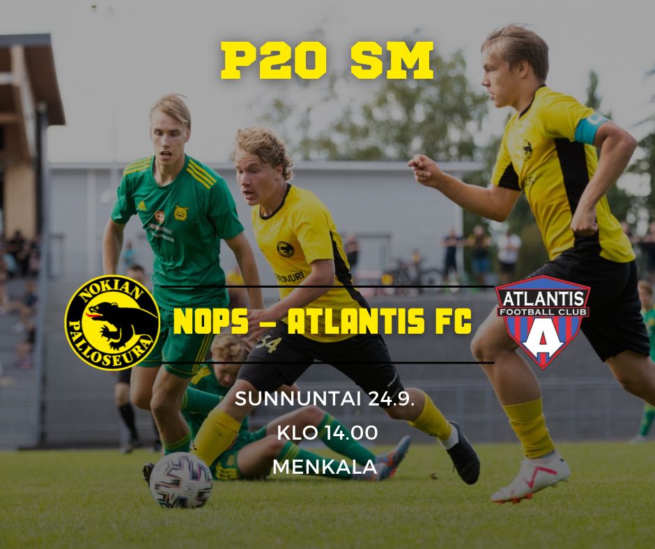 Vähiin käy ennen kuin kokonaan loppuu... Huomenna ohjelmassa kauden viimeistä edellinen kotimatsi, kun Menkalaan saapuu vieraaksi mitalitaistossa mukana oleva Atlantis FC.

Matsin ennakointia löytyy tuolta:

nokianpalloseura.sporttisaitti.com/joukkueet/nops…