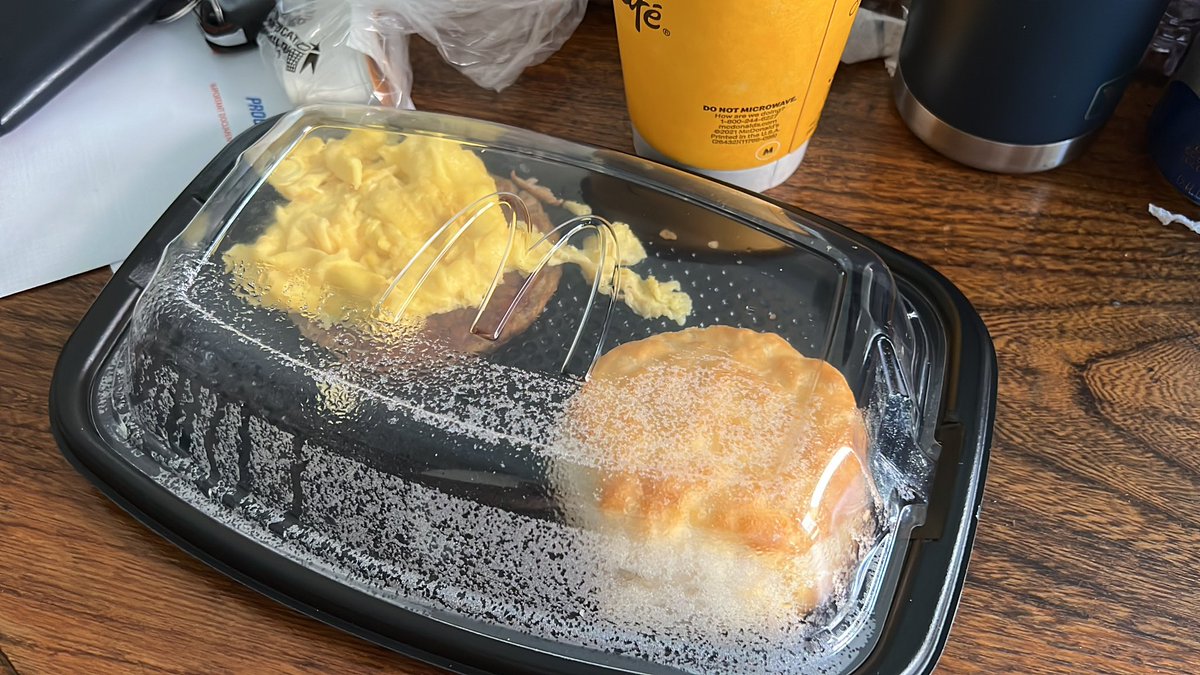 jrconnect's tweet photo. Big Breakfast w/ Hot Cakes. Where the hell are the Hot Cakes @McDonalds ?? Absolutely ridiculous. I shouldn’t have to drive back, you should have better quality checks. Thanks for ruining breakfast, especially on a Saturday morning. https://t.co/MPxzk6s89c