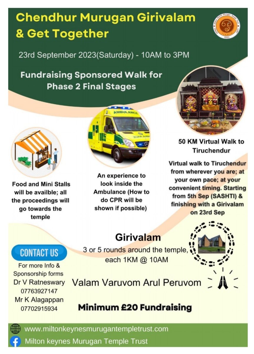 Feeling grateful to be a part of 'NHS Stall' at the Open day event. 
- Health Awareness, BLS &amp; Ambulance Tour
*The word girivalam is derived from tamil meaning walking around the hill. The practice brings peace to one's mental and physical health
#fundraising #Communityengagement