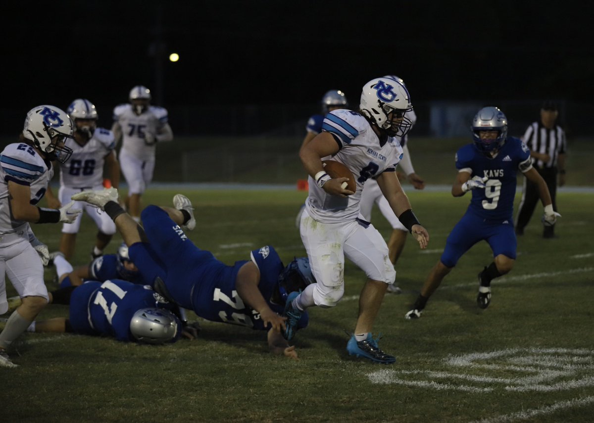 Carter Hajek, sophomore QB of Nemaha Central, had 6 rushing TD’s and a passing TD in last nights win over Horton. Picking right up where his brother Cooper, a top 11 pick from SIK, left off last season for the 2A state champion. Thunder are 4-0 and have allowed just six points