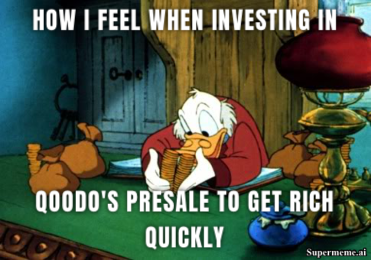 QoodoMemes's tweet photo. Collecting the bag already 😮‍💨💰 Launched 🚀 $QDO 

#ODO #Presale #TokenPreSale #CryptoRevolution #crypto #QoodoOfficial #gempad
#QoodoMemes https://t.co/vzGJAcwtC0