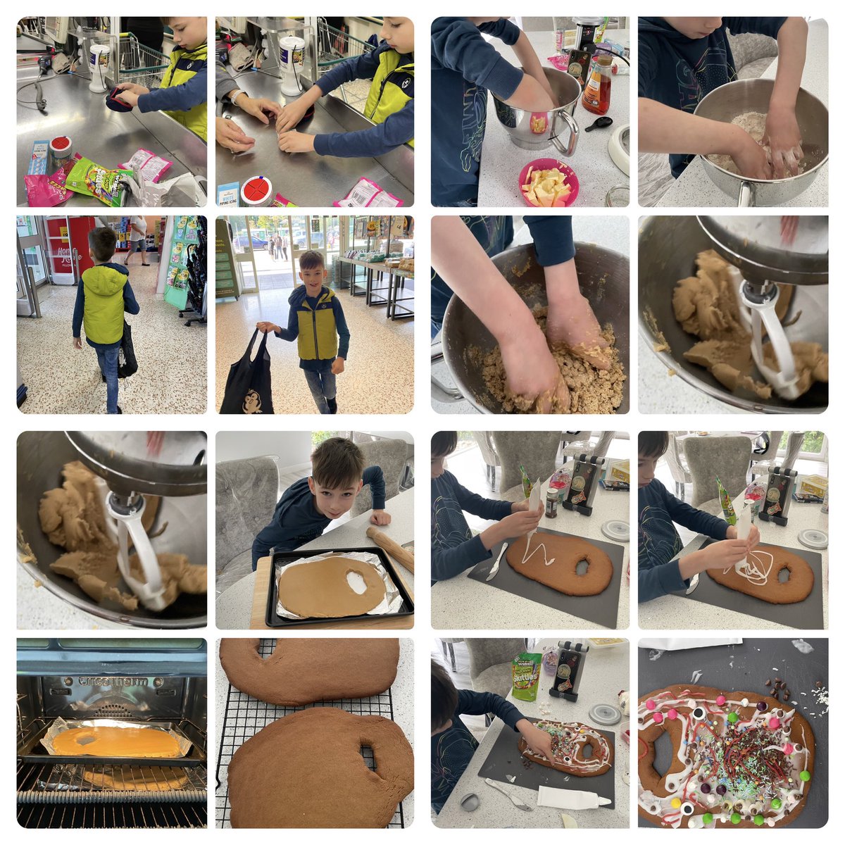 KWBowie's tweet photo. @yr2melthamce 
S enjoyed shopping for ingredients for his Mr Twit gingerbread beard. We had lots of fun baking and decorating our beards and are looking forward to eating them later after our “bird pie” tea 😆 https://t.co/8nX4CUSK2e