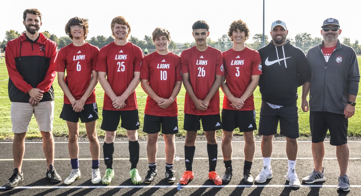 RCHS Athletics: The Lions are hosting Madison today. Senior Day: Matthew Clark, Nathan Clark, Nick Durand, Caleb Hernandez &amp; Brody Miller!