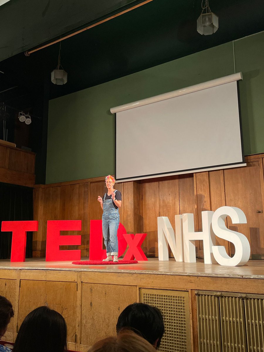 TEDxNHS's tweet photo. Becky Platt shares her experience of treating children in A&amp;E to explore how we connect with our patients and how much of ourselves to give.

#TEDxNHS2023 https://t.co/OqemQ8Edra
