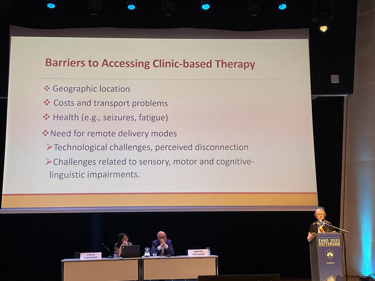 From a Face-to-face supportive care program to the Making sense of a brain tumour Telehealth platform for supportive care to adults with primary brain tumors and their family caregivers by Prof. Tamara Ownsworth at #EANO2023