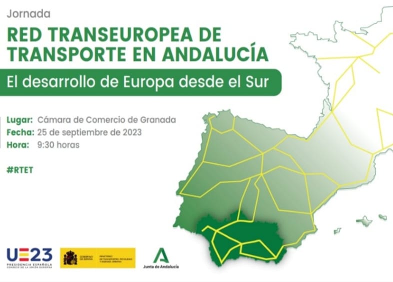 FomentoAND's tweet photo. 🚆 La @CCGranada acogerá la jornada 'Red Transeuropea de Transporte en #Andalucía: El desarrollo de #Europa desde el Sur'.

📅 Lunes, 25 de septiembre 
🕤 A partir de las 9.30 horas

#RTET🇪🇺 #Infraestructuras #Corredorferroviario #Granada https://t.co/LStBEhkjpV