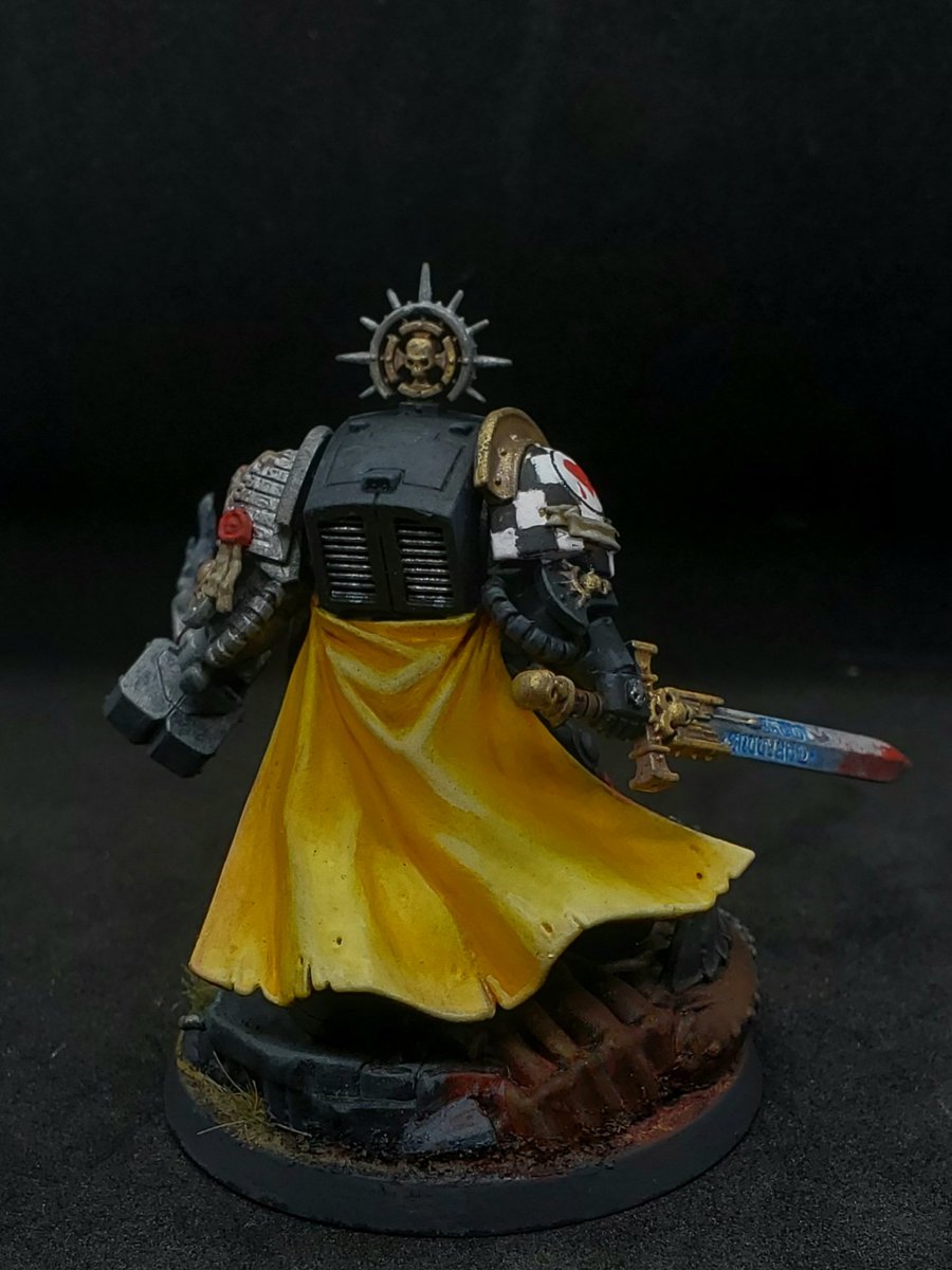 RhydonH's tweet photo. Some shots of my Terminator Captain! I want to practice scribing more before I come back to her purity seals
#Warhammer40k #Warhammer #WarhammerCommunity #Deathwatch #AdeptusAstartes #Astartes #SpaceMarines #TerminatorCaptain  #Lamenters https://t.co/90U7ldmKC8