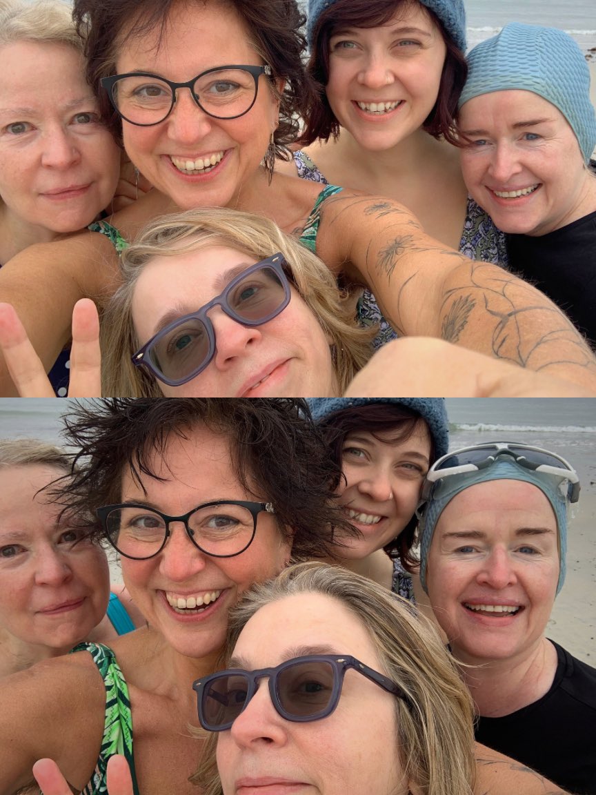 Before and After swimming with seals!!! At @screenargyll #SeaChange2023 Sea Change Film Festival is like visiting #Barbieland - remarkable, inspiration #womeninfilm blowing fresh life into one another.