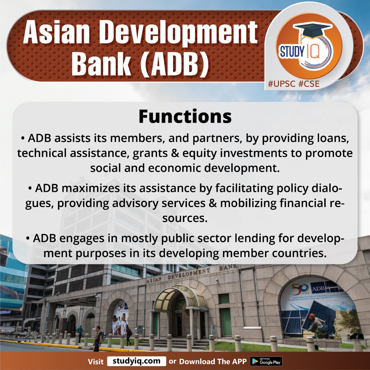 upsciq's tweet image. Asian Development Bank (ADB)

#asiandevelopmentbank #adb #whyinnews #indianeconomy #economicgrowth #escap #unitednations #asia #pacific #manila #philippines #financialservices #publicsector #upsc #cse #ips #ias