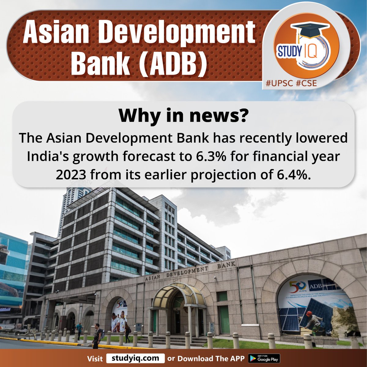 upsciq's tweet image. Asian Development Bank (ADB)

#asiandevelopmentbank #adb #whyinnews #indianeconomy #economicgrowth #escap #unitednations #asia #pacific #manila #philippines #financialservices #publicsector #upsc #cse #ips #ias