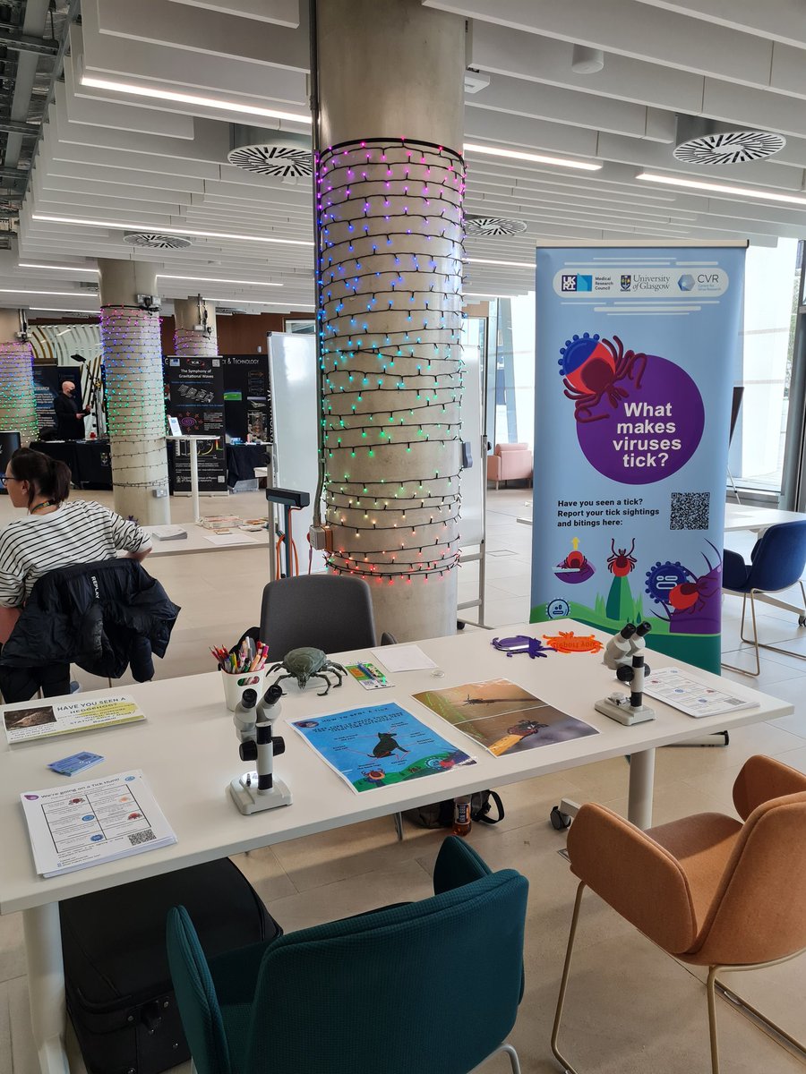 We're at <a href="/UofGARC/">UofGARC</a> for day of this weekends <a href="/ernscot/">Explorathon</a> extravaganza!

Yesterday was great, and we're all set up for another awesome day of tick hunting! 

#CVRTicks <a href="/UofGPE/">University of Glasgow Public Engagement</a>