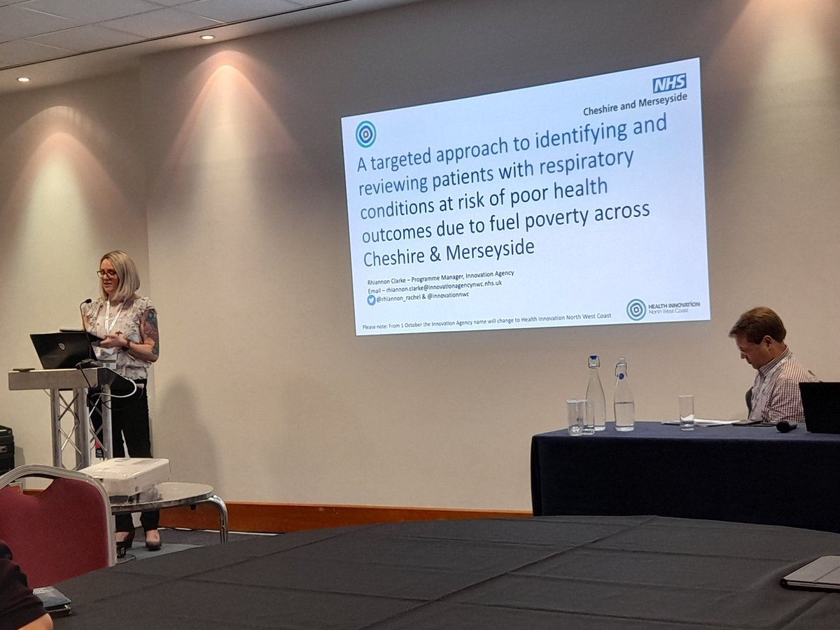 rhiannon_rachel's tweet image. Really enjoyed presenting today about the fuel poverty work in Cheshire &amp;amp; Merseyside and sharing a case study about one of our patients. Thank you so much for the photo @Ciara_Han1! #PCRS2023 @innovationnwc