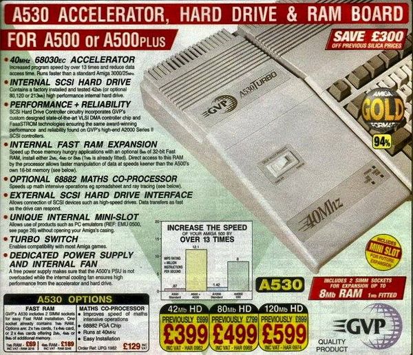 VingTroiSeize's tweet photo. Please Insert a Turbo Accelerator &amp; HDD &amp; Expansion RAM on your AMIGA A500!

#Turbo #Accelerator #HDD #RAM #ExpansionBoard #Commodore #CBM #AMIGA #A500 #GVP #Motorol #MC68030 #retrocomputer #retrogaming #videogames #80s #90s #Geek https://t.co/j7o1Vn3pVM