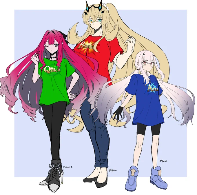 前に描いたコマンドカードTシャツ妖精騎士 