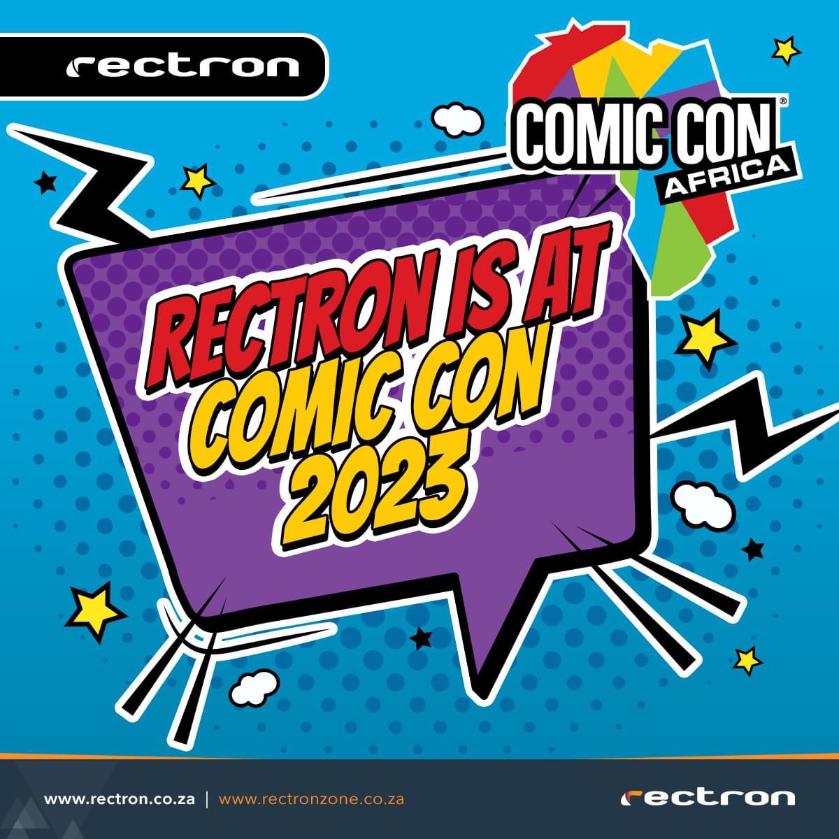 Rectron's tweet photo. Rectron has partnered with @itsNexusMedia for this year's Comicon. Come chat to us on our stand, follow us on all our socials and stand a chance to win exciting prizes.
Come chat to us. We're here throughout Comicon.
#Comicon #Rectron #Comicon2023 https://t.co/if3gbZFy3g