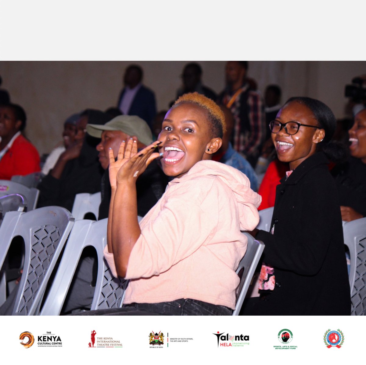 kitfest_ke's tweet photo. Curtains up for Kiambu County Theatre Fiesta showcase 🎭✨ @pbag_theatre dazzles with a one-of-a-kind performance that left the audience in awe yesterday.
@CultureCentreKE
#countytheatrefiesta2023
#TalantaHela
#KITFest2023
#TwendeTheatre
#MOYASA
#SASDF
#MMSAdvocates https://t.co/ENG4v2142M