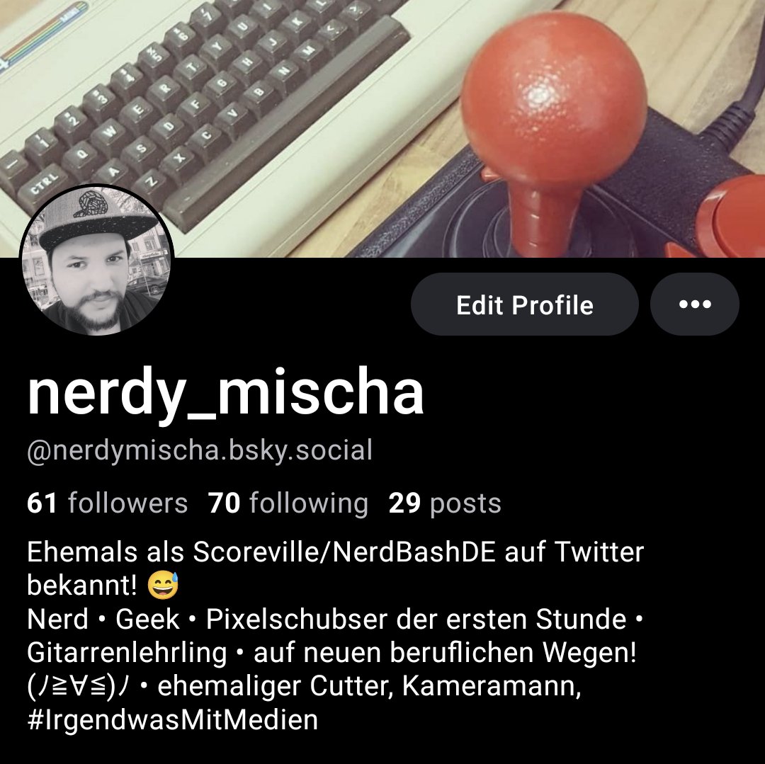 Es freut mich, dass es drüben im Blauen Himmel aka BlueSky immer mehr werden!
Wer mich adden mag, findet mich unter folgendem Nick! 😊🕹️☀️