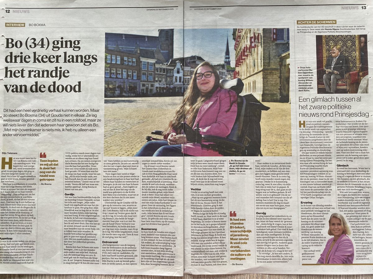 Vandaag op de voorpagina van het AD Groene Hart mijn verhaal. Hoe ik vanaf de IC weer terug ben in de Goudse Raad en in onze mooie stad! 
Met dank aan <a href="/stijntielemans1/">Stijn Tielemans</a> en Pim Mul voor het uiteenzetten van de zwaarste periode uit mijn leven, zonder dat het een zielig verhaal werd