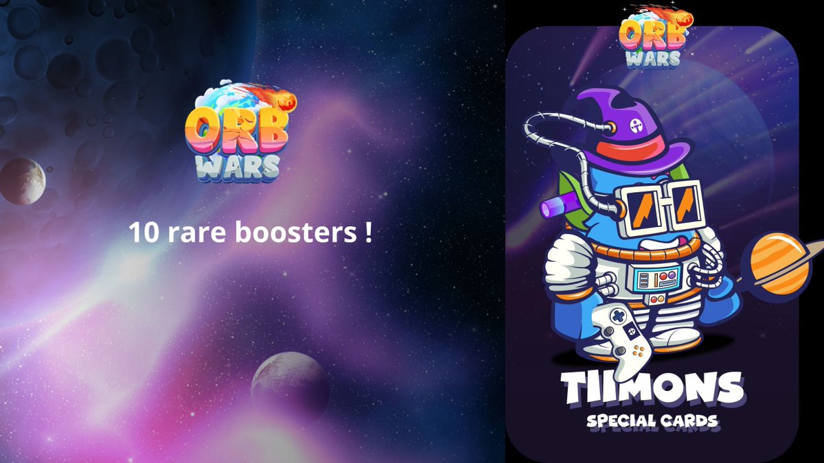 🚀 I'm hosting a giveaway! 

Win 1 of 10 rare Tiimons <a href="/Ternoa_/">ternoa 🌱🍦</a> 's boosters each valued at ≈ $80 ($caps 5k)

To jump in:

1️⃣ Like this tweet ♥️
2️⃣ Retweet 🔄
3️⃣ Drop a monster in the comments 👹

✨Draw on the 30th September

♥️<a href="/the_orbwars/">🔮 The Orbwars - Play-to-Earn next gen 👹</a> ♥️