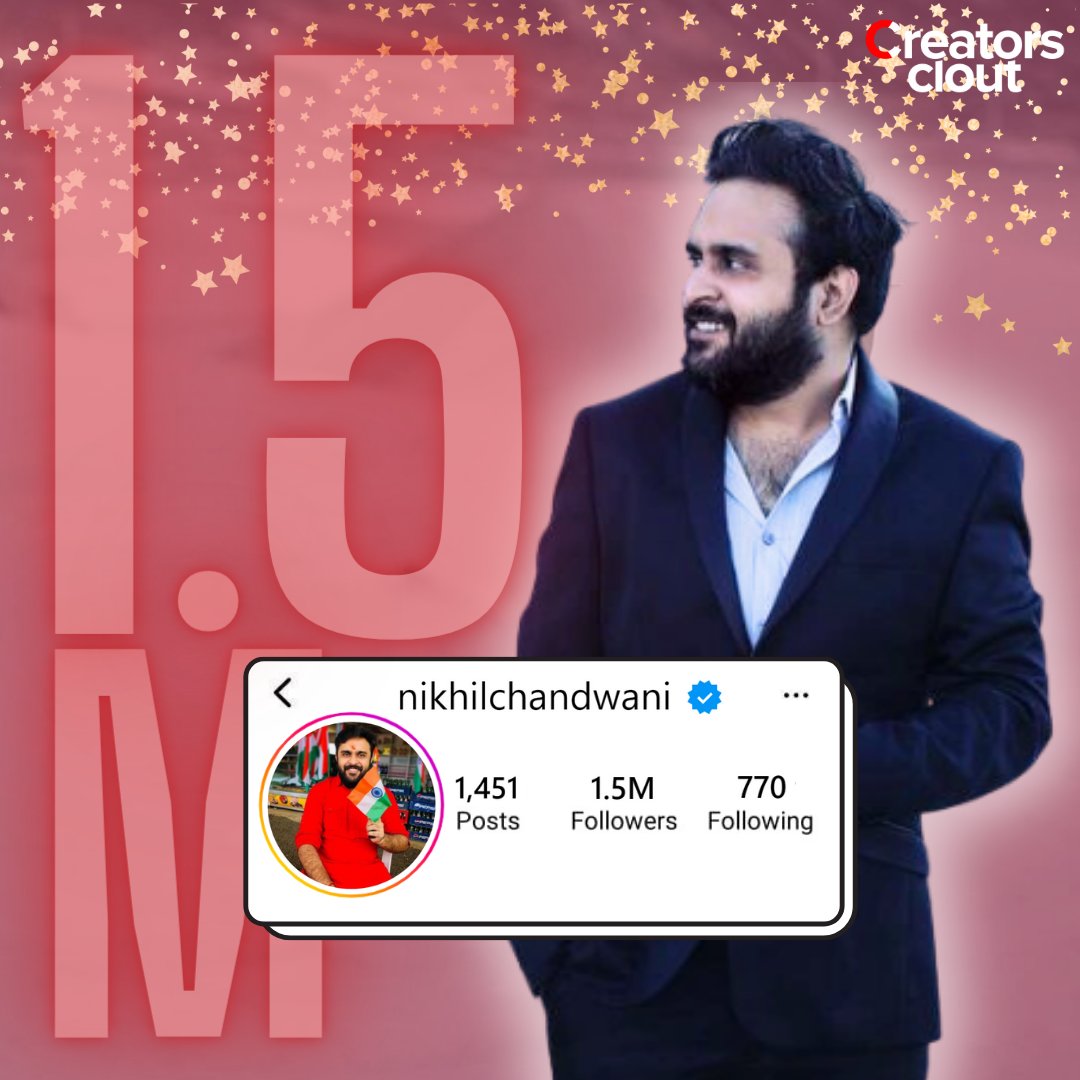 creators_clout's tweet photo. 🥳 @NikhilChandwani got a 1.5 million reasons to celebrate 👏🎊 Congratulations, Nikhil!

To many more milestones together! 🥂🎉
#nikhilchandwani #writer #nykdaily #creatorsclout #talentmnagementagency #contentcreator #ContentCreation #contentcreators https://t.co/n89XU4S7F4
