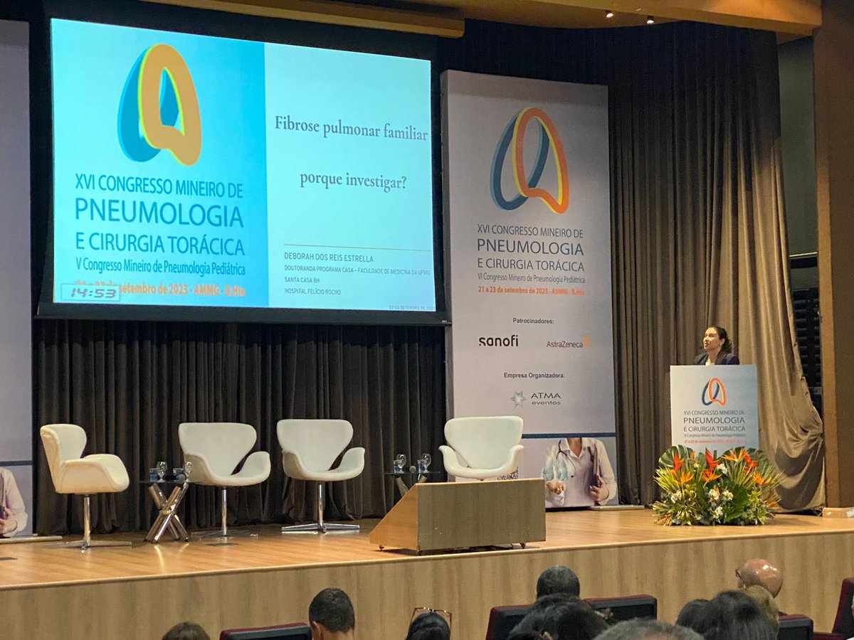 deborahestrell8's tweet photo. Falando de fibrose pulmonar familiar e genética no Congresso Mineiro! Obrigada pelo convite ☺️ foi uma honra!

Talking about familial pulmonary fibrosis and genetics at the local conference! Thank you for inviting me to this lecture 😊 https://t.co/Sb0s2SEiy9