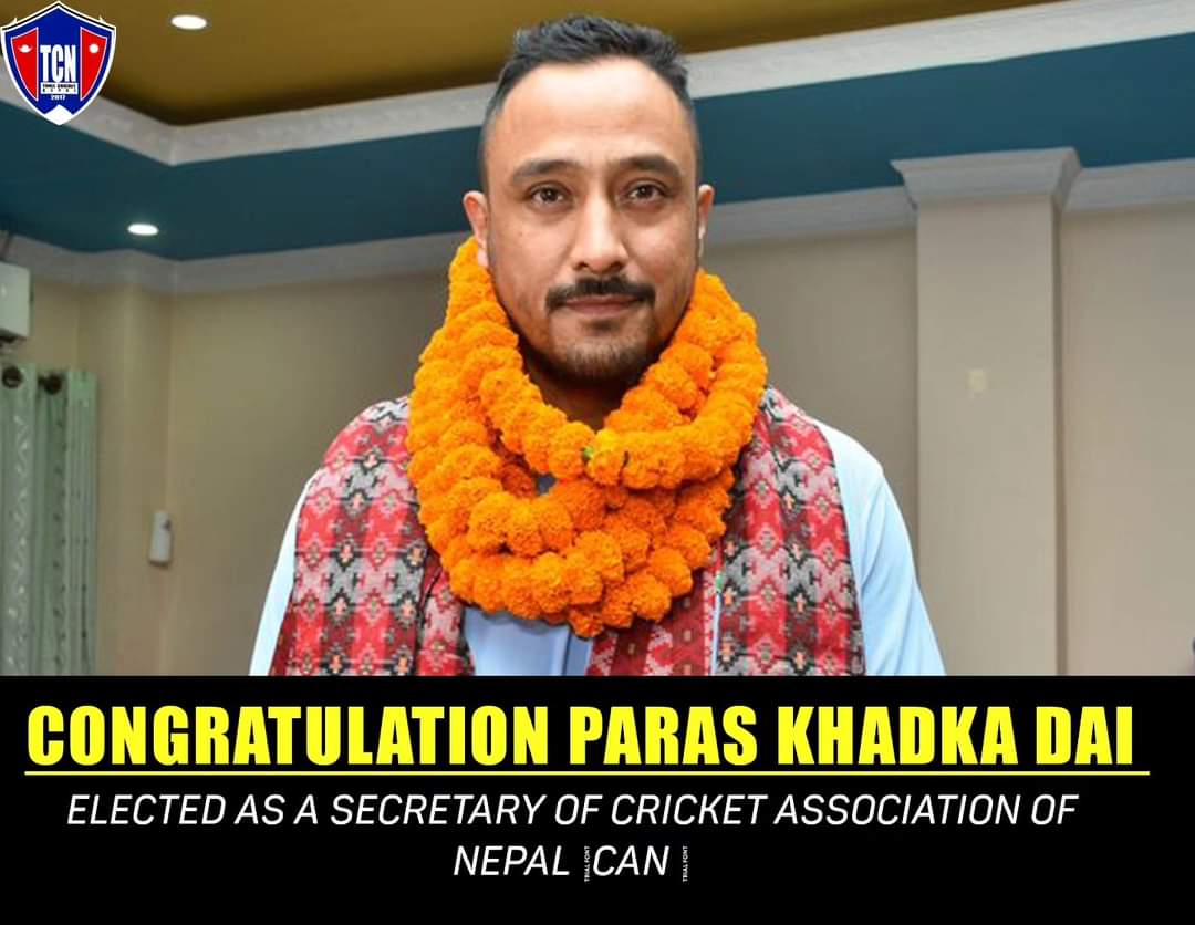 TrollCricketnpl's tweet photo. Congratulations @paras77 Dai 

Hope Nepalese Cricket will reach heights in your tenure !! https://t.co/okCpZ0mZXl