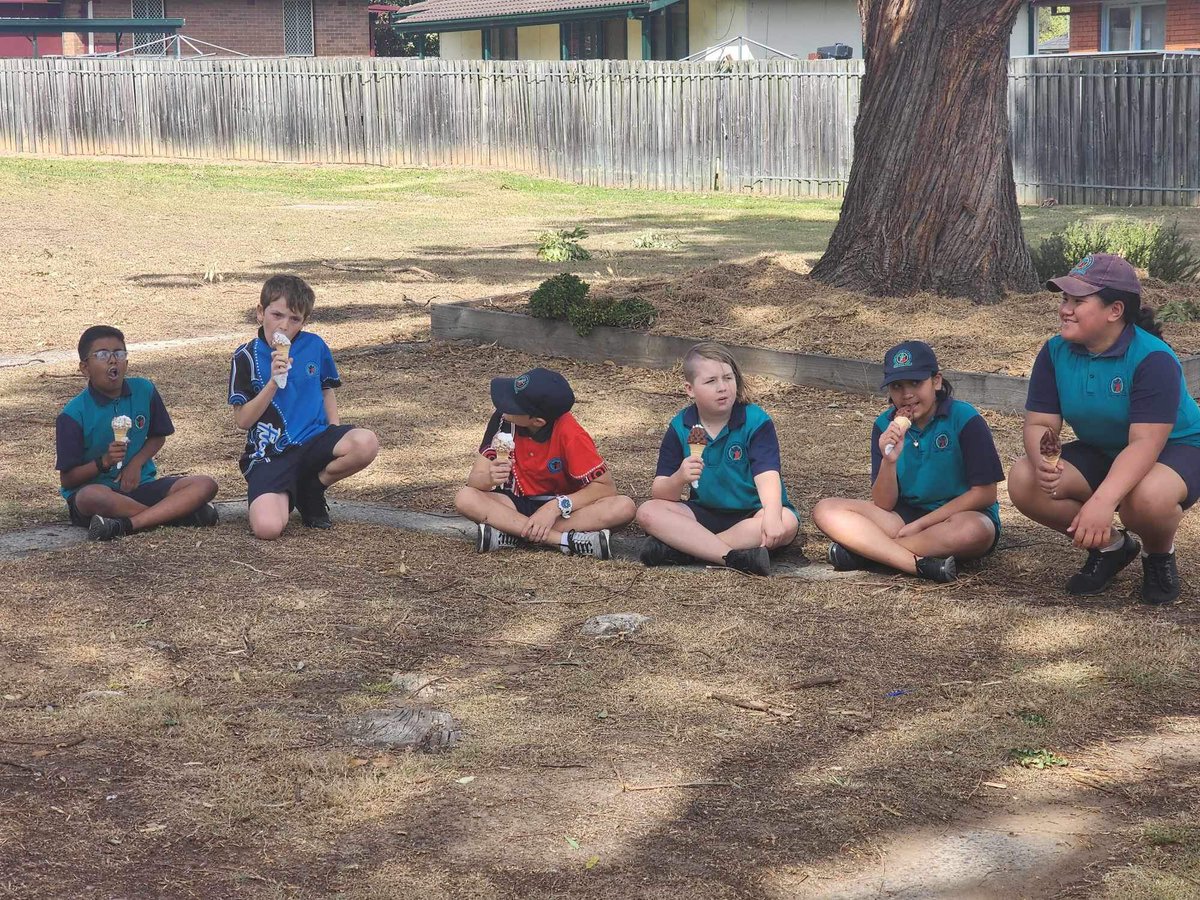 Congratulations to our 87 students who attended school 95% or more this term. They enjoyed a visit from the ice cream truck to celebrate their attendance.