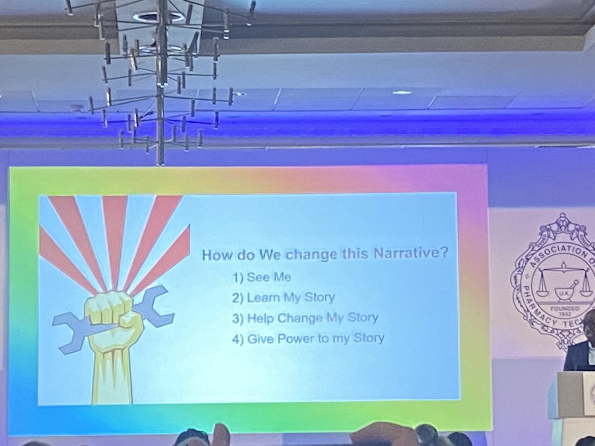 @adewilliamsnhs enlightening #pharmacytechnicians to enhance social consciousness and advocate for our patients to help change their story.  #thepowerofchange 
#healthinequality #APTUK2023 #MakingAnImpact #pharmacytechnicians