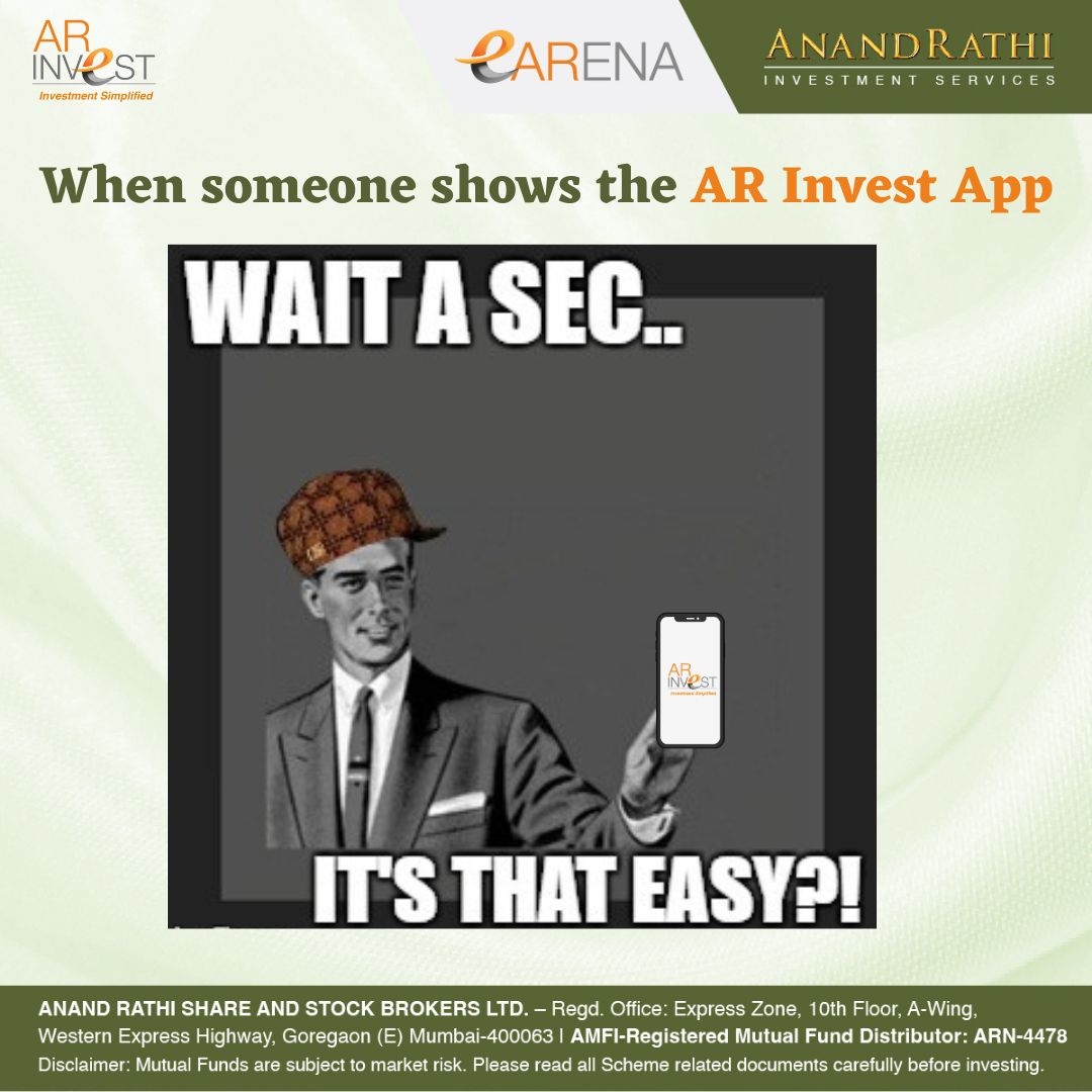 rathi_online's tweet photo. We told ya, we have a simple navigation with a fast execution! That’s why it’s easy peezy
Check out our AR Invest MF App today and start investing!
Click here to download our app now - https://t.co/9tP4GcjqCl
Disclaimer - https://t.co/dcrA0ATSEn
#MFApp #AnandRathi https://t.co/i4RZAegy1X