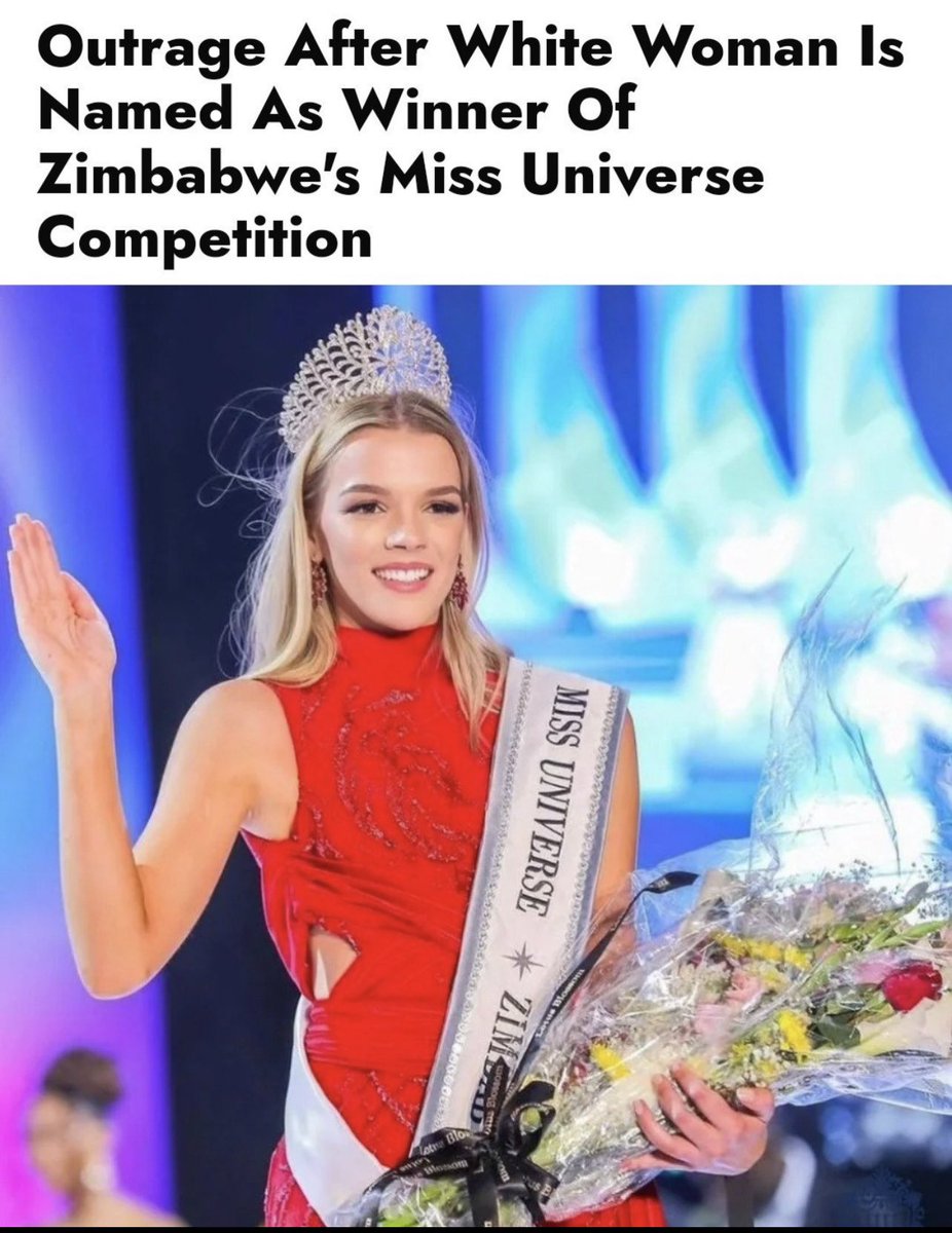 If she’s not allowed to be miss Zimbabwe then every girl from every country should look like an ethnic native.