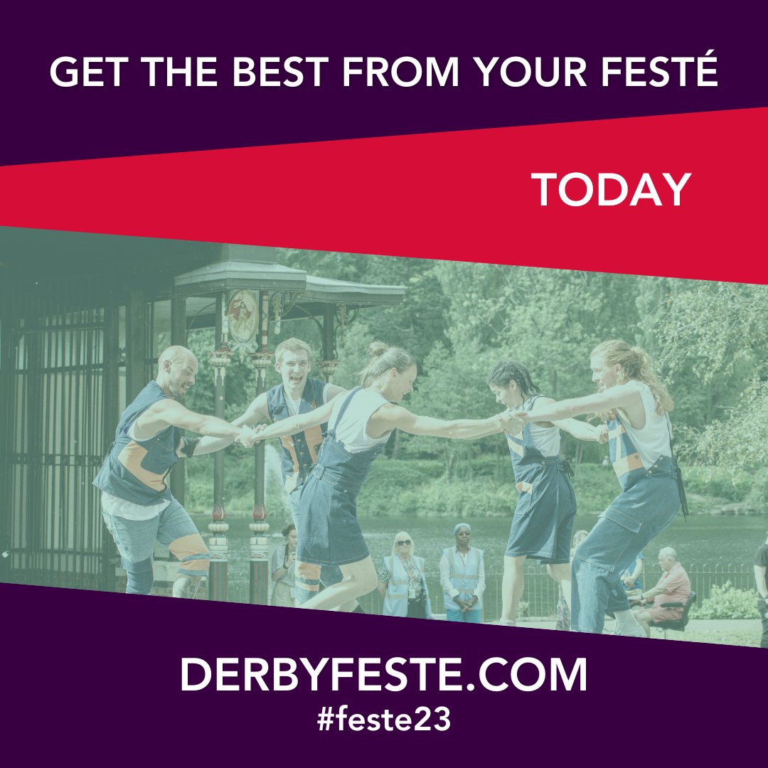 Get the Best Out of Festé where we have a digital version of the programme, information on food and drink, toilets, access and more to help you navigate the day. Enjoy your day at #feste23! 🙌🥳 derbyfeste.com/get-the-best-o…