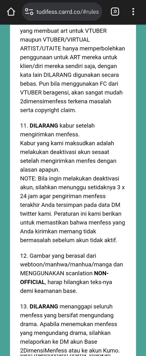 //I've read the rules and will follow through. To send a menfess just log in to the website provided in the carrd, choose 2Dimensimenfess and use the correct trigger.