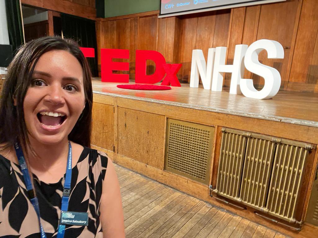 This 👇🏽 is how excited I am to be here today!! 

#TEDxNHS2023 #TeamFNF