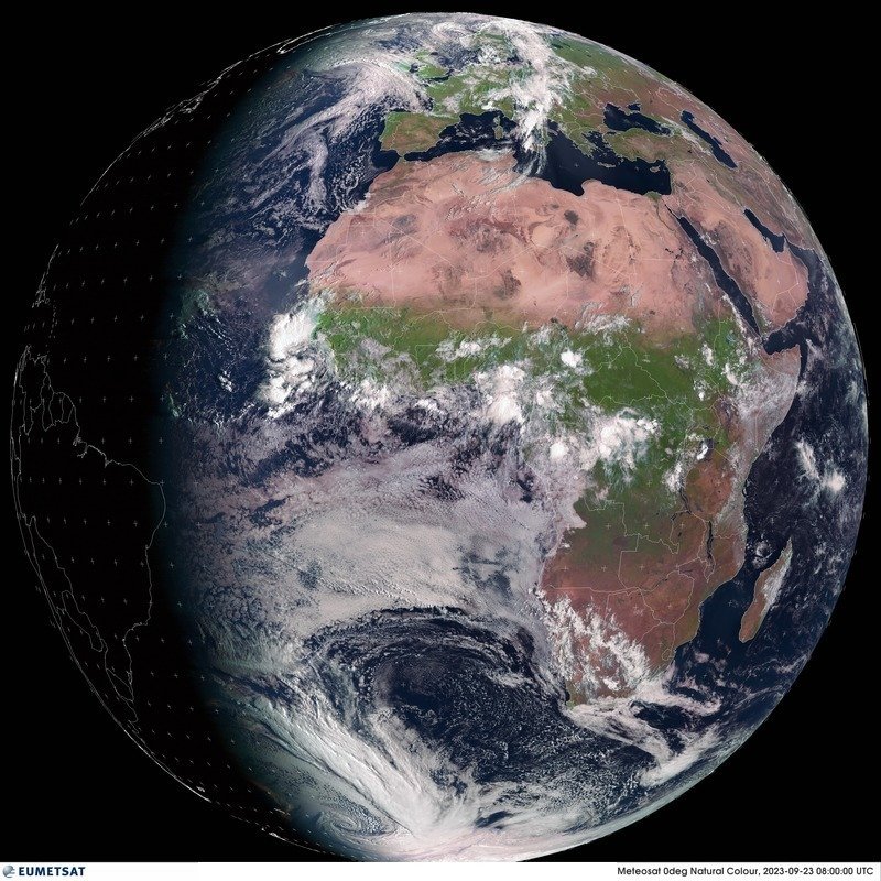 OneilyNews's tweet photo. The European Space Agency (ESA) shares a satellite picture of Earth taken today.

Day and night are split in half today, as the Sun crossed the celestial equator in the sky at 07:50 BST/08:50 CEST/12:30 IST marking the autumn equinox in the Northern Hemisphere. https://t.co/gH0Krgmozi