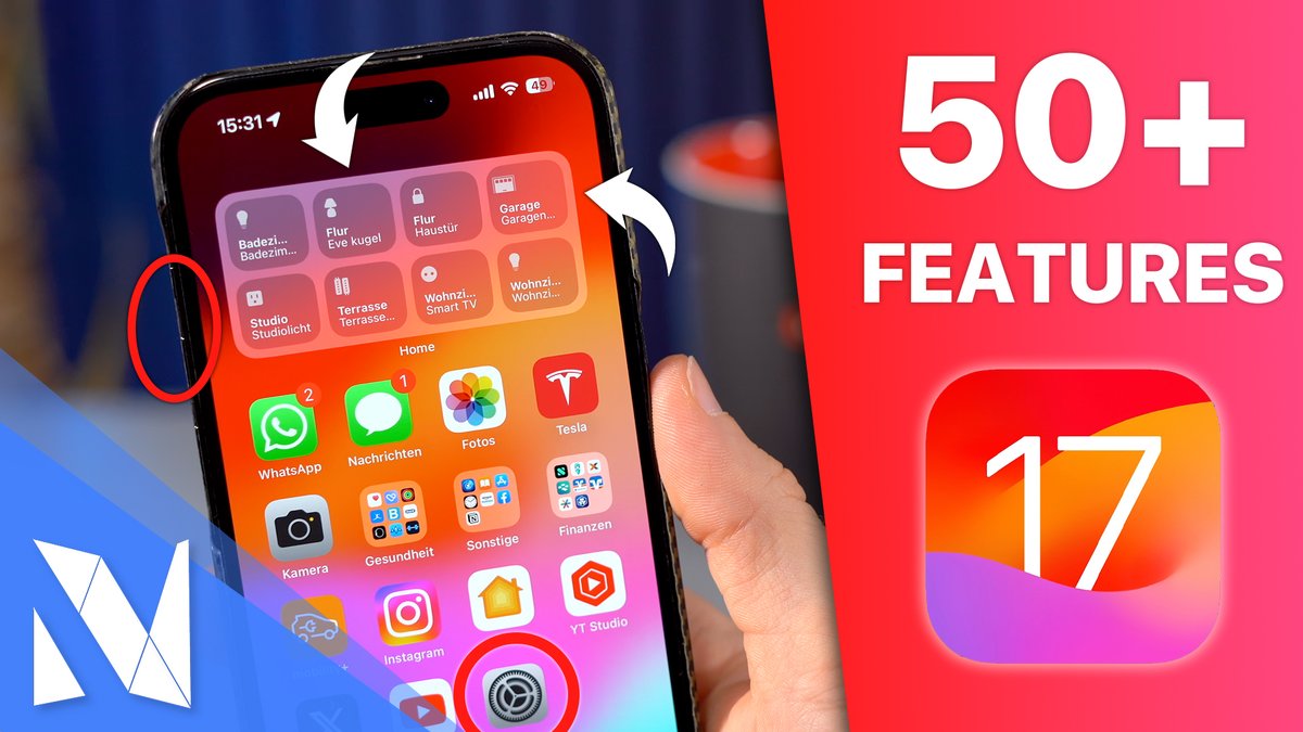 NilsHendrikWelk's tweet photo. iOS 17 bietet mehr als nur einige große neue Funktionen📱🤔 Daher möchte ich euch in meinem neuen Video 50+ spannende Änderungen und Verbesserungen zeigen🚀🙌🏼 #iOS17 #iOS17Features 
--> https://t.co/hW6537T2NJ https://t.co/vDLypD4FWM