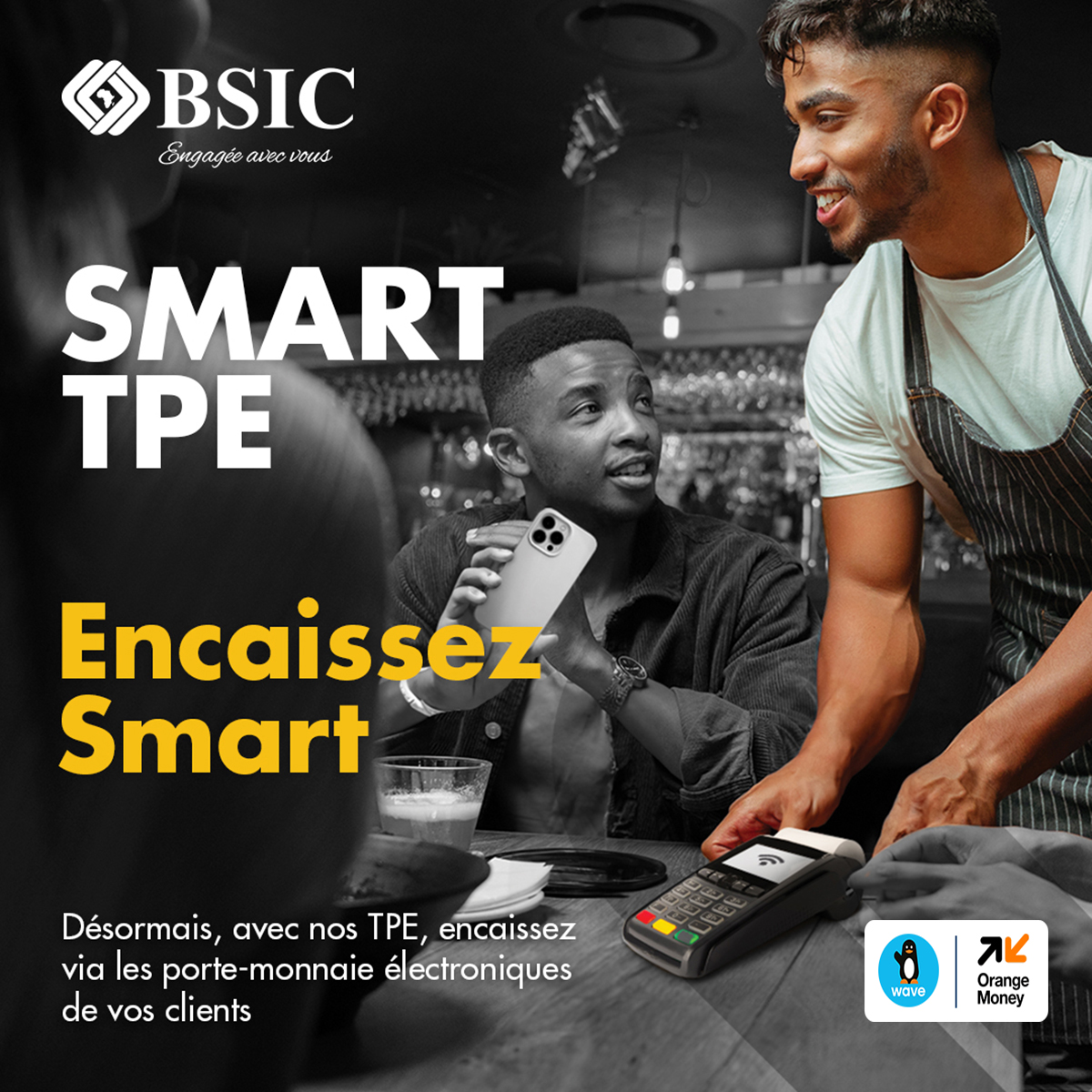 BsicSenegal's tweet photo. Découvrez notre 𝐒𝐦𝐚𝐫𝐭 𝐓𝐏𝐄 et vivez une expérience unique, simple et rapide grâce aux 𝐩𝐚𝐢𝐞𝐦𝐞𝐧𝐭𝐬 𝐓𝐏𝐄 via votre 𝐩𝐨𝐫𝐭𝐞𝐟𝐞𝐮𝐢𝐥𝐥𝐞 𝐞́𝐥𝐞𝐜𝐭𝐫𝐨𝐧𝐢𝐪𝐮𝐞.. 💳🌟📱
#BSIC #BsicSénégal #SmartTPE #Wallet #MyBsic https://t.co/aay1PYYWPL