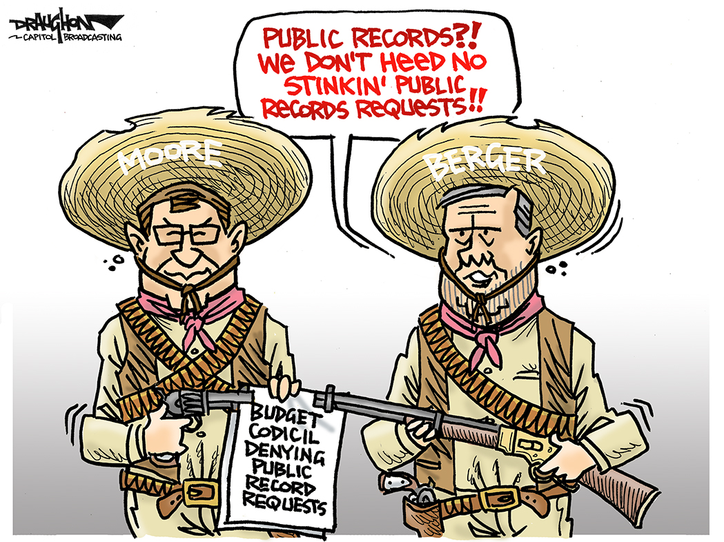 Latest from editorial cartoonist @DennisDraughon 'No 'treasure' or N.C. public records from these two.' wral.com/16553408/ #ncga #ncpol @SenatorBerger @NCHouseSpeaker @TheNCPress @NCBroadcasters